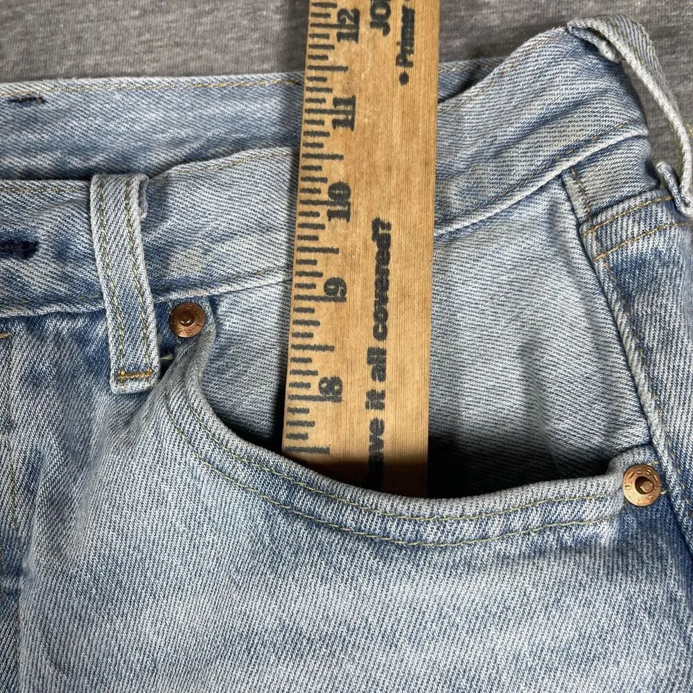 Levi's 501 Jeans Mens 28x30 (27x28) Blue Light Wash Straight Classic